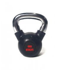 IRONLIFE Kettlebell 4 kg, pogumovaný