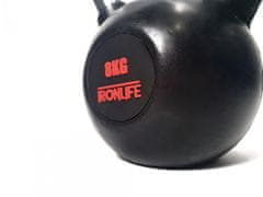 IRONLIFE Kettlebell 8 kg, pogumovaný