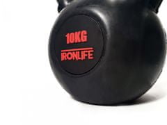 IRONLIFE Kettlebell 10 kg, pogumovaný