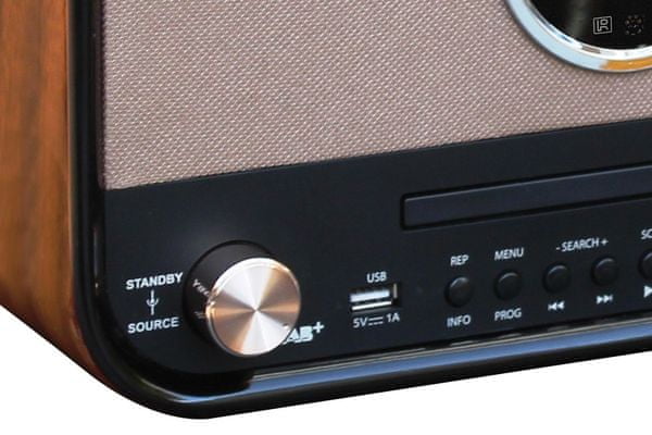  moderný rádiomagnetofón roadstar hra1782d bt bluetooth aux in usb port aux in cd mechanika fm dab tuner retro dizajn