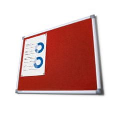 Jansen Display Textilní tabule SCRITTO, červená, 1000x1500mm