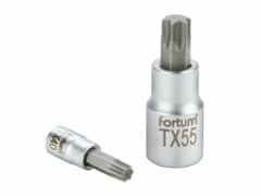 Fortum Hlavice zástrčná TORX, 1/2", TX 25, L 55mm, CrV/S2