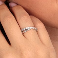 Morellato Elegantní stříbrný prsten se zirkony Scintille SAQF151 (Obvod 54 mm)