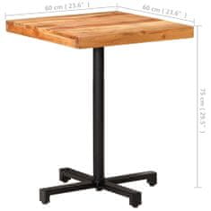 Vidaxl Bistro stůl čtvercový 60 x 60 x 75 cm masivní akáciové dřevo