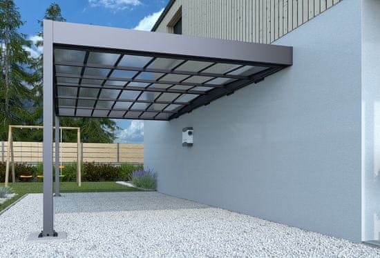 LanitPlast kovový přístřešek / carport TRIGANO JARDIN LIBECCIO WALL