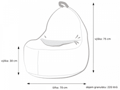 PrimaBag Sedací vak Sondo ekokůže olivová