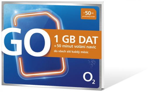 O2 předplacená karta GO 1 GB