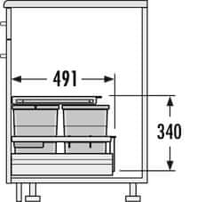 Hailo Vestavný odpadkový koš SEPARATO K 3620-51