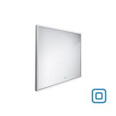 NIMCO Zrcadlo do koupelny 70x70 s osvětlením v tenkém rámu po obvodu, dotykový spínač NIMCO ZP 13077V