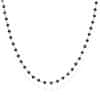 Nadčasový stříbrný náhrdelník s černými krystaly Romance CLBN (Délka 45 cm)