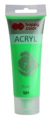 CBPAP Akrylová barva 75ml, Fluorescentní Zelená, Happy Color 501