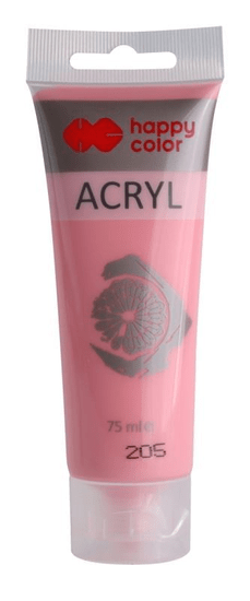 CBPAP Akrylová barva 75ml, Pastelově růžový prášek, Happy Color 205