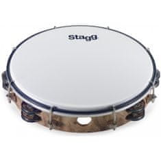 Stagg TAB-210P/WD, dvouřadá laditelná tamburína, 10"