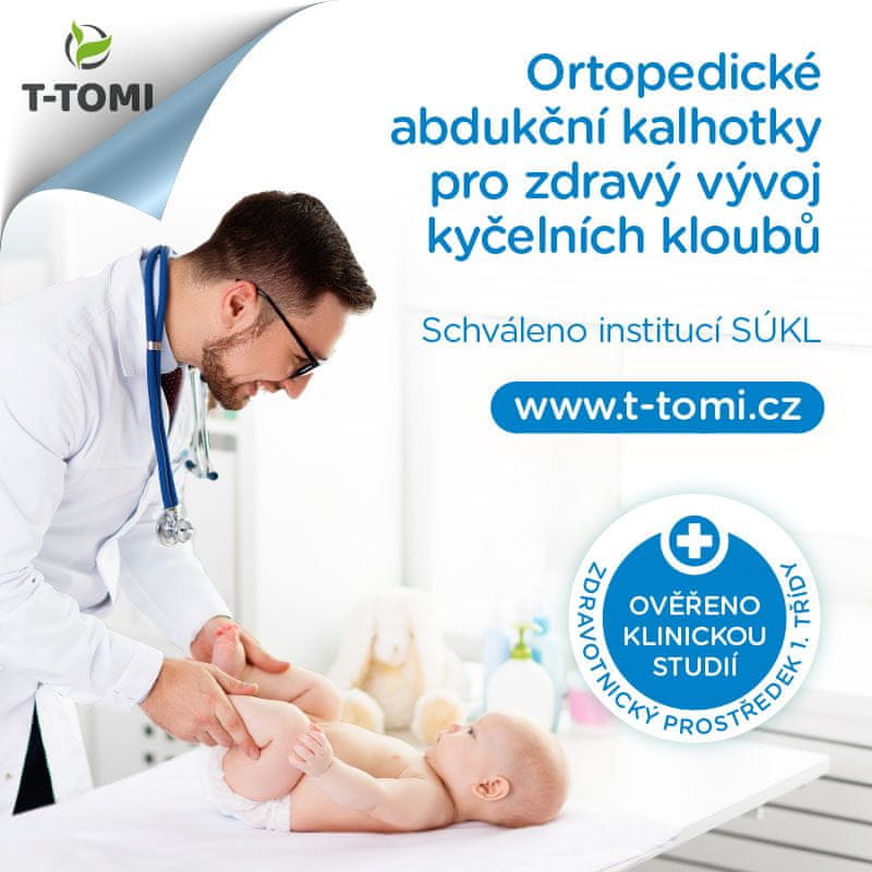 T-Tomi Ortopedické abdukční kalhotky - patentky, birds 3-6 kg