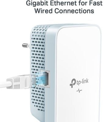 Výkonný Powerline adaptér TP-Link TL-WPA7517KIT RJ-45 Gigabit Ethernet LAN praktické funkce ultrarychlá přenosová rychlost Wi-Fi powerline stisk jednoho tlačítka vysoká efektivita spolehlivost dosah 300 m