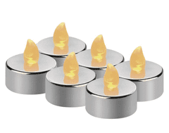 Emos LED čajové svíčky stříbrné 6ks DCCV12