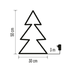 Emos LED vánoční stromek kovový 50 cm DCZW05
