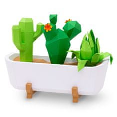 Kaktusy v truhlíku– DIY kreativní sada - 3D vystřihovánka