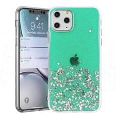 MobilPouzdra.cz Gelové třpytivé zelené GLITTER STARS pouzdro na APPLE iPhone 13 Mini