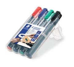 Staedtler Permanentní popisovač "Lumocolor 352", sada, 4 barvy, 2 mm, kuželový hrot 352 WP4