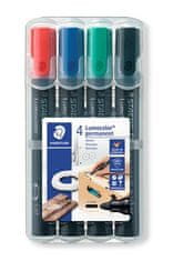 Staedtler Permanentní popisovač "Lumocolor 352", sada, 4 barvy, 2 mm, kuželový hrot 352 WP4