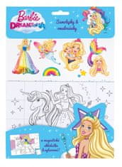 Presco Group BARBIE DREAMTOPIA – Magnetky, omalovánky, samolepky