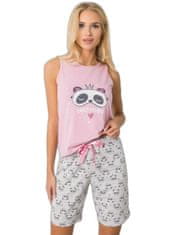 Kraftika Dámské růžové pyžamo se vzorem, velikost xl