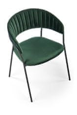 Halmar Jídelní židle K426 - tmavozelená/černá