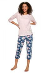 Cornette Dámské pyžamo 463/288 Flower + Ponožky Gatta Calzino Strech, růžová, S