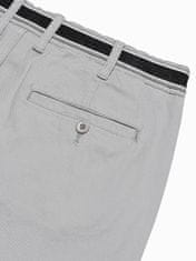 OMBRE Ombre Pánské chino kalhoty P156 - světle šedá - XL