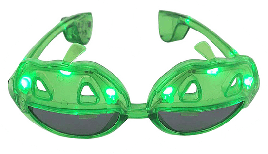 Peacock Batteries Brýle ve tvaru dýně, ZELENÉ