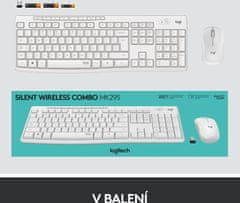 Logitech MK295 Silent, bílá