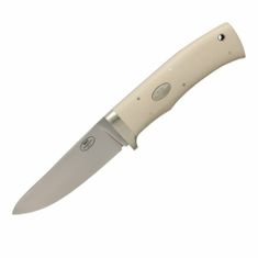 Fällkniven HK9cxL lovecký nůž 9 cm, krémová, Micarta, kožené pouzdro