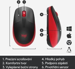 Logitech M190, červená (910-005908)