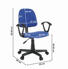 ATAN Kancelářská židle TAMSON - modrá / černá