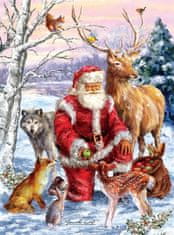 SunsOut Puzzle Santa Klaus a zvířátka