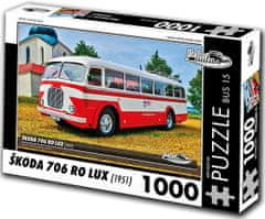 RETRO-AUTA© Puzzle Bus Škoda 706 RO LUX (1951)