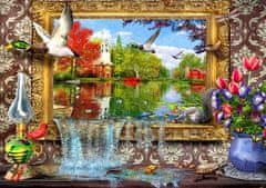 Blue Bird Puzzle Jezero na obraze