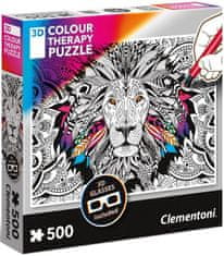 Clementoni Puzzle Lev - color therapy