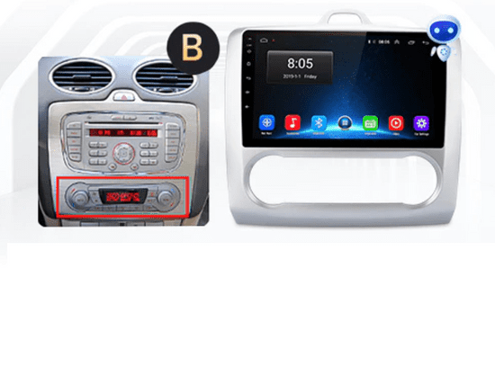 Hizpo Android Autorádio pro FORD FOCUS mk2 II 2004-2011, GPS Navigace, Kamera, WIFI, Bluetooth, USB, autoradio Ford Focus 2 mk2 2004 2005 2006 2007 2008 2009 2010 2011 Ford Focus 2 Rádio