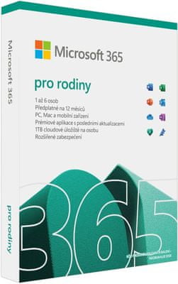 Kancelářský software Microsoft 365 pro rodiny 