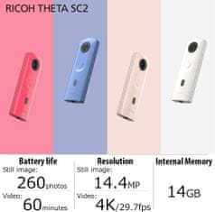 Ricoh Theta SC2, 360° kamera, béžová