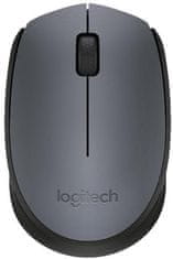 Logitech Wireless Mouse M170, šedá (910-004642)