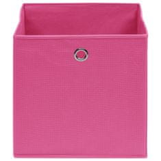 shumee Úložné boxy 4 ks růžové 32 x 32 x 32 cm textil