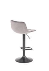 Halmar Barová židle H-95 - šedá/černá