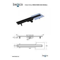 Besco Odtokový žlab VIRGO NERO DUO 60 cm