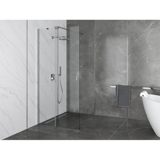 Besco Walk-in sprchový kout VAYO CHROM 200 cm Chrom/Leštěný hliník (ALU) Univerzální Levé / Pravé Čiré bezpečnostní sklo - 8 mm 100 cm