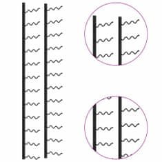 Vidaxl Nástěnný stojan na víno na 36 lahví černý železný