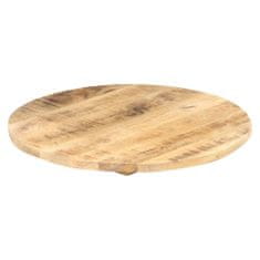Greatstore Stolní deska masivní mangovníkové dřevo kulatá 25–27 mm 50 cm