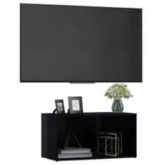 Greatstore TV stolek černý s vysokým leskem 72 x 35 x 36,5 cm dřevotříska